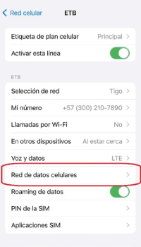 SUMA móvil - Configuración APN - iOS
